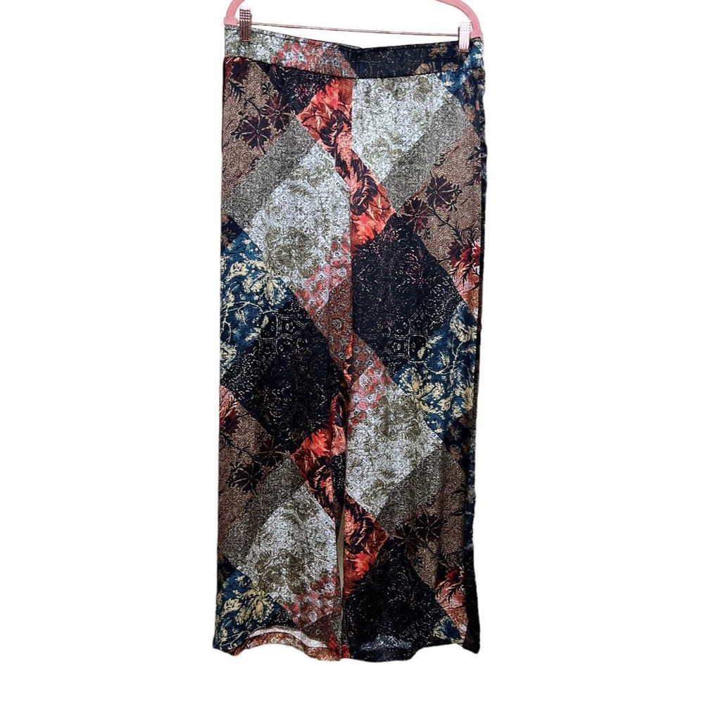 Johnny Was Mabel Silk‎ Velvet Palazzo Pants Women’s Size Large